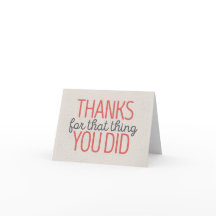 Merci pour ce que vous avez fait carte | Rouge/Tan