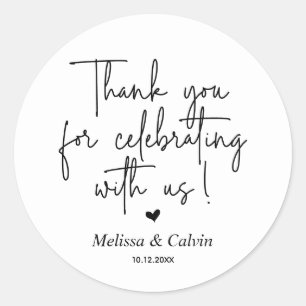 Merci pour célébrer avec nous Sticker Mariage