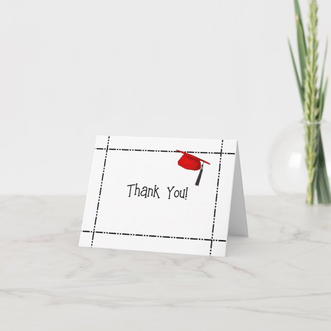 Merci Pour Diplôme Cadeau Avec Casquette Rouge (Devant)