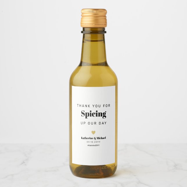 Merci pour épingler notre Étiquette de bouteille d (Devant)