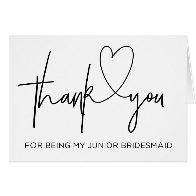 Merci pour être ma demoiselle d'honneur junior (Devant horizontal)