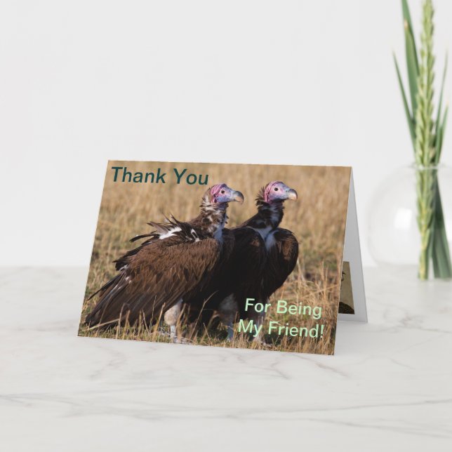 Merci pour être mon ami, carte de vautour (Devant)