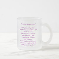 Merci pour être mon ami - tasse en verre givré