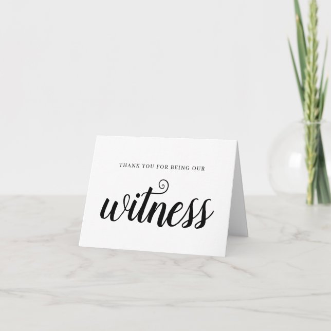 Merci Pour Être Notre Carte Mariage Témoin (Devant)