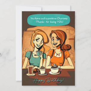 Merci pour être vous BFF carte d'anniversaire