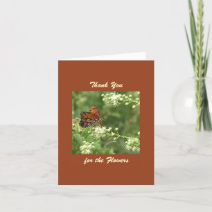 Merci pour fleurs, papillon orange