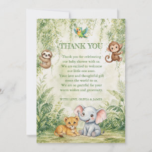 Merci pour la Baby Shower de Wild One Tropical Jun