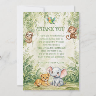 Merci pour la Baby Shower de Wild One Tropical Jun