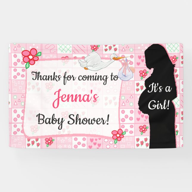 Merci pour la bannière de Baby shower à venir (Horizontal)