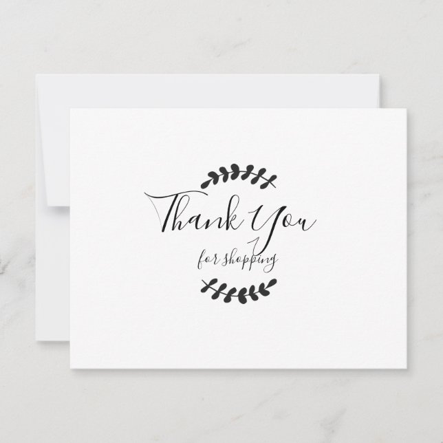 Merci Pour La Carte De Remise Shopping (Devant)