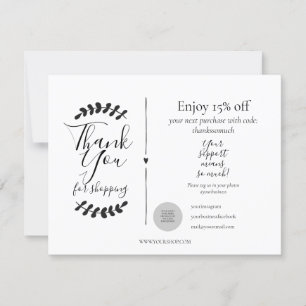 Merci Pour La Carte De Remise Shopping