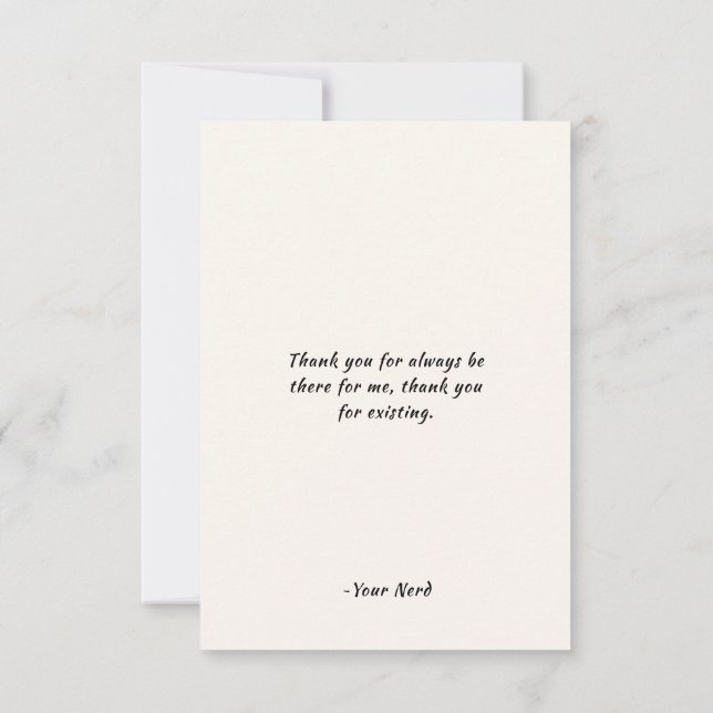Merci Pour La Carte De Voeux D'Amour Couple Exista (Dos)