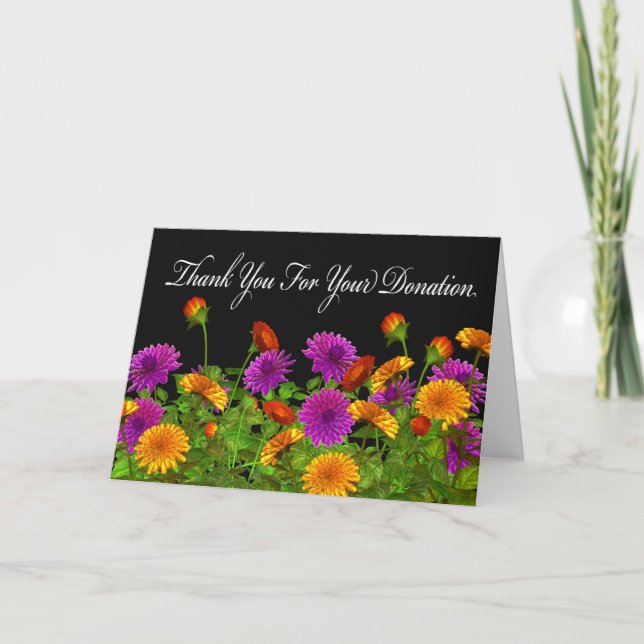 Merci, pour la carte de voeux de donation (Devant)