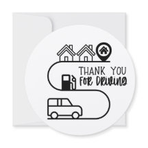 Merci pour la conduite en service carte plat