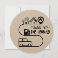Merci pour la conduite en service carte plat