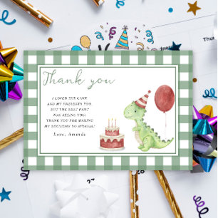 Merci pour la fête d'anniversaire du joli dinosaur