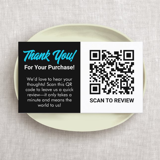 Merci pour l'achat d'un boîtier de carte de code Q (Thank you ror you purchase  with rquest for review QR Code )