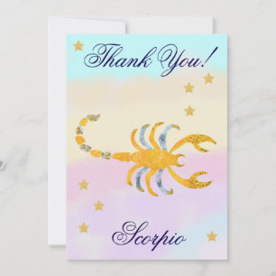Merci pour l'anniversaire du Scorpion peint à la m