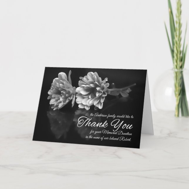 Merci pour le don commémoratif Classique Noir (Devant)