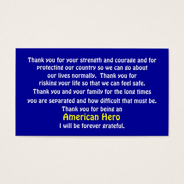 Merci Pour Le Service De Notre Pays (Devant)