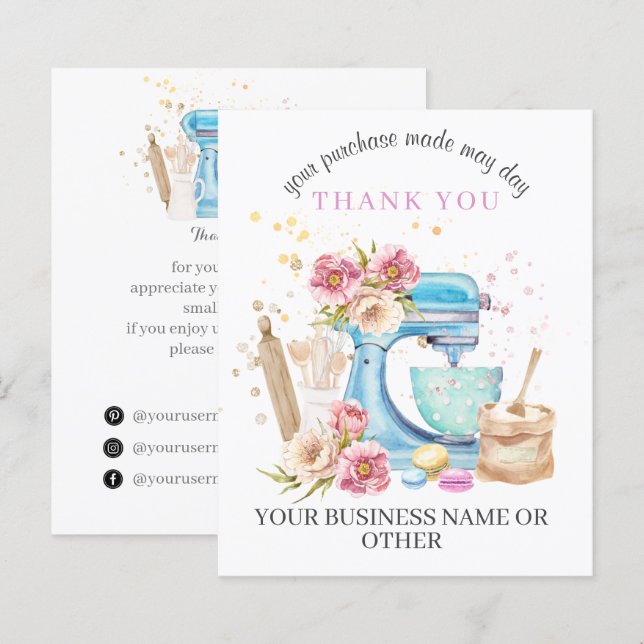 Merci Pour Le Soutien De Mon Petit Carte de visite (Devant / Derrière)