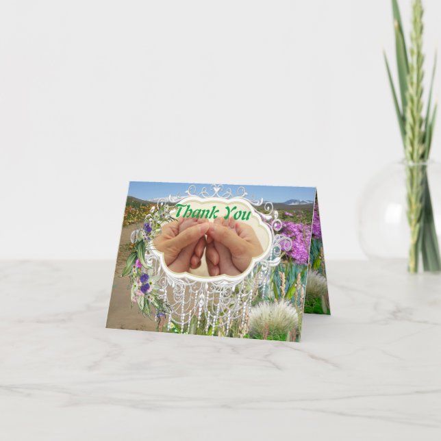 Merci pour les cadeaux du Baby shower de printemps (Devant)