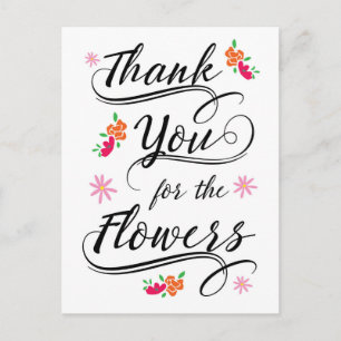Merci pour les fleurs Carte postale