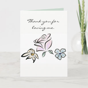 Merci pour Love Me Carte avec Poème