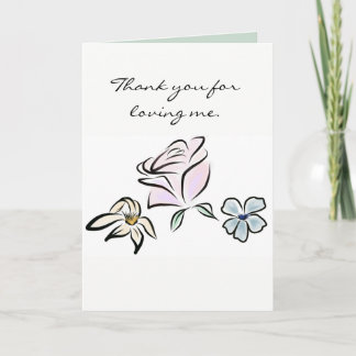 Merci pour Love Me Carte avec Poème