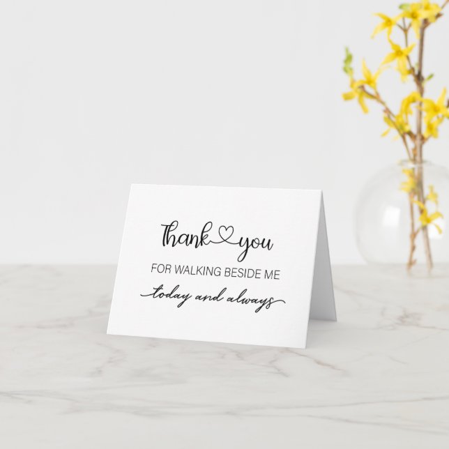 Merci pour marcher à côté de moi carte pliée (Fleur jaune)