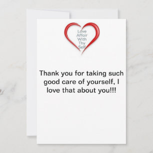 Merci pour prendre soin de vous-même, carte