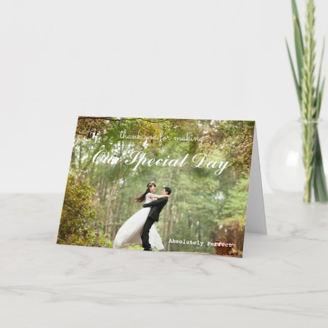 Merci pour rendre notre journée de mariage si spéc (Devant)