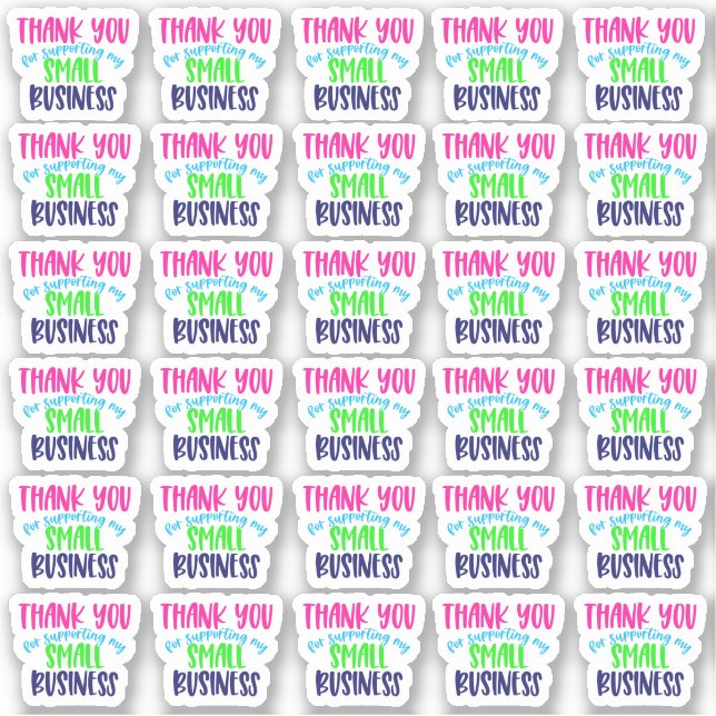 Merci pour soutenir mon Sticker pour la petite ent (Devant)