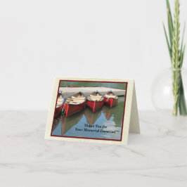 Merci pour ton don commémoratif, Canoës rouges