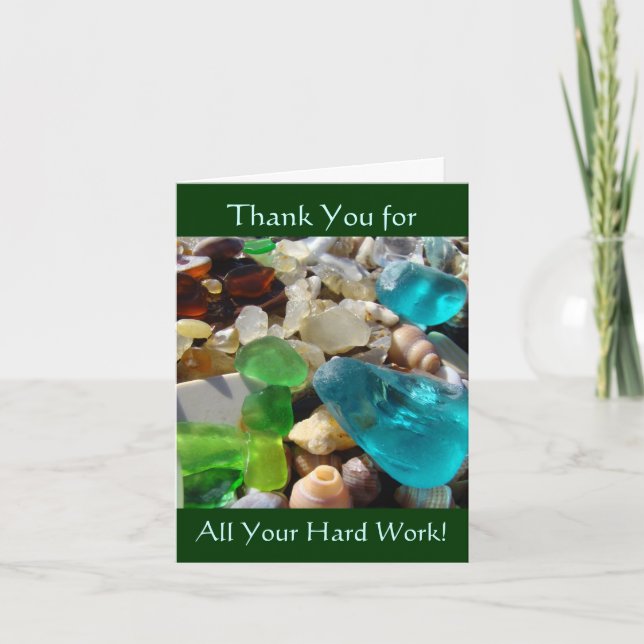 Merci pour toute votre plage de cartes pour notes (Devant)