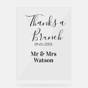 Merci pour un brunch simple nom date après mariage