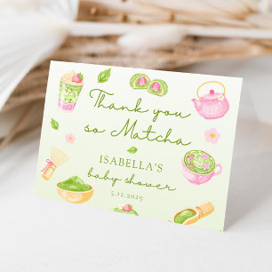 Merci pour une Baby Shower Matcha Tea Bébé Fille