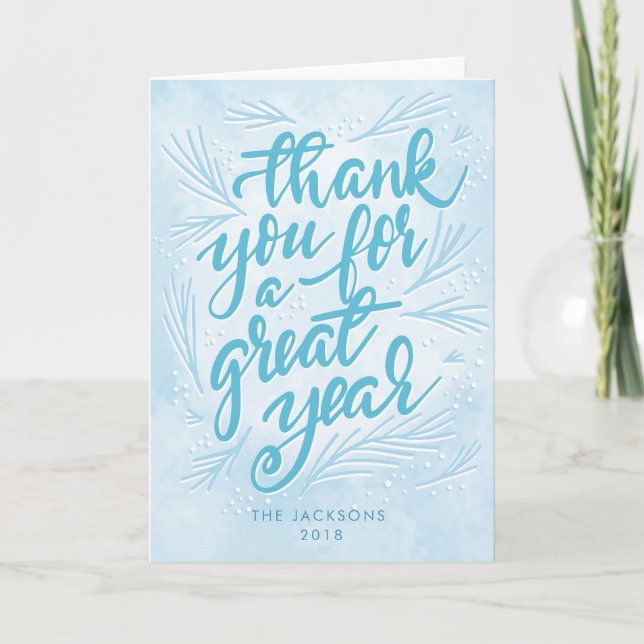 Merci pour une grande année moderne vacances (Devant)