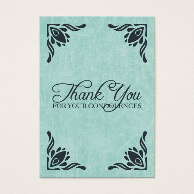 merci pour vos condoléances (Devant)