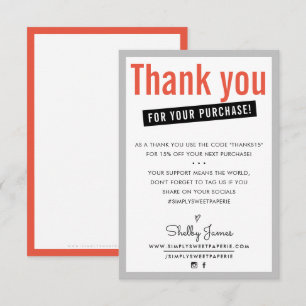 MERCI POUR VOTRE ACHAT client insérer orange