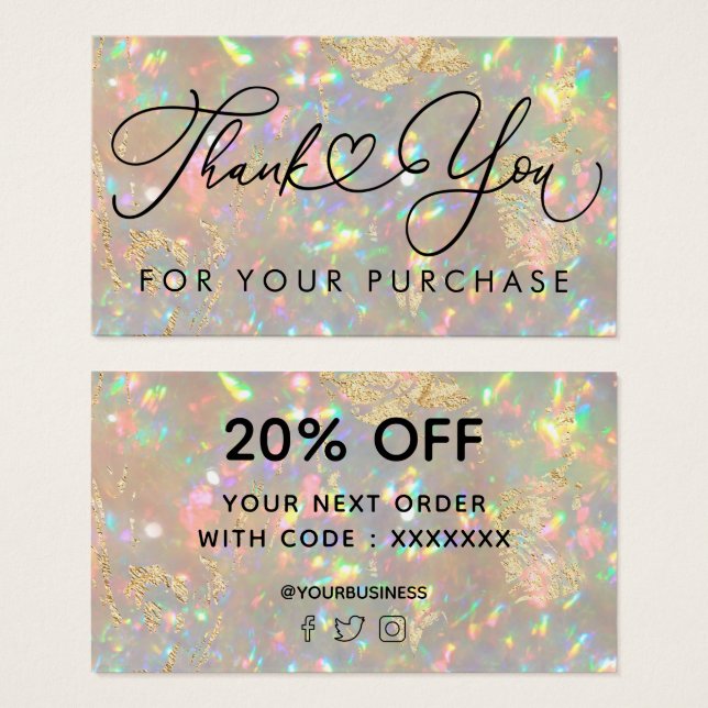 merci pour votre achat opal (Devant & derrière)