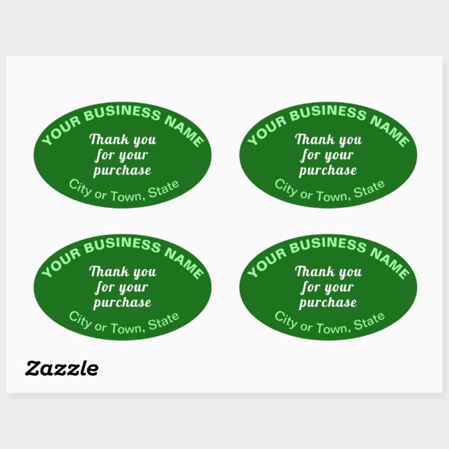 Merci pour votre achat sur Sticker Ovale Vert (Feuille)