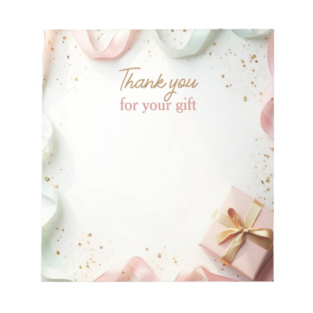 Merci Pour Votre Bloc-Notes Message Cadeau (Devant)
