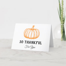 Merci Pour Votre Carte De Gratitude Citrouille