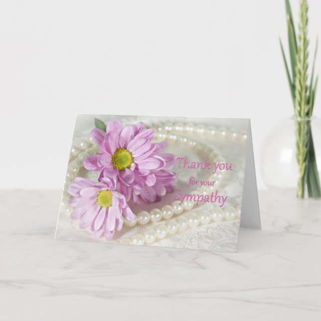 Merci pour votre carte de sympathie avec marguerit (Devant)