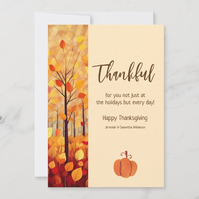 Merci Pour Votre Carte De Vacances Bon thanksgivin (Devant)