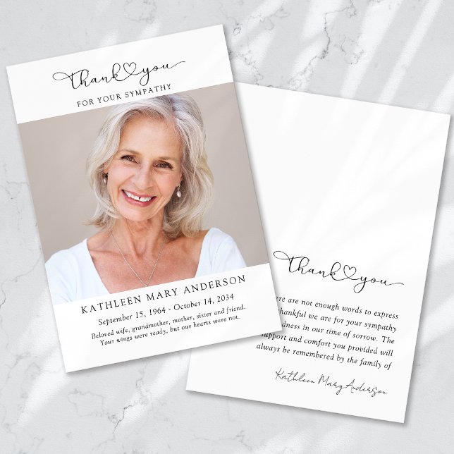 Merci pour votre Carte photo de sympathie (Créateur téléchargé)