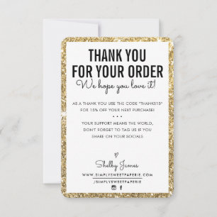 MERCI POUR VOTRE COMMANDE glam insérer parties sci