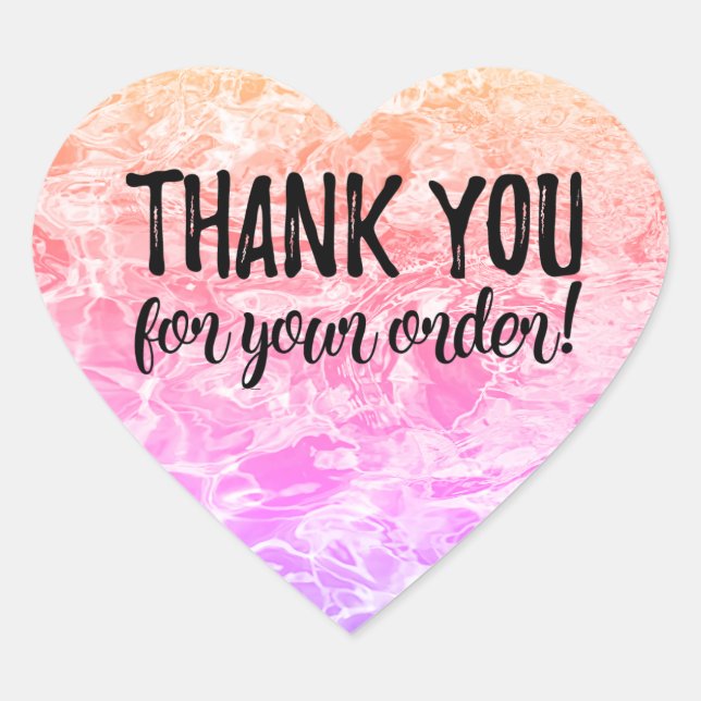 Merci pour votre étiquette de commande (Devant)