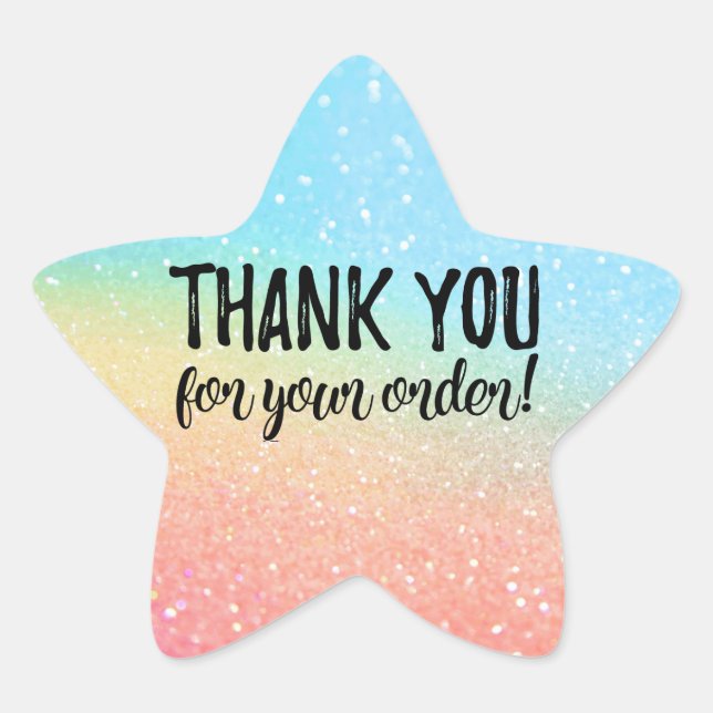 Merci pour votre étiquette de commande (Devant)